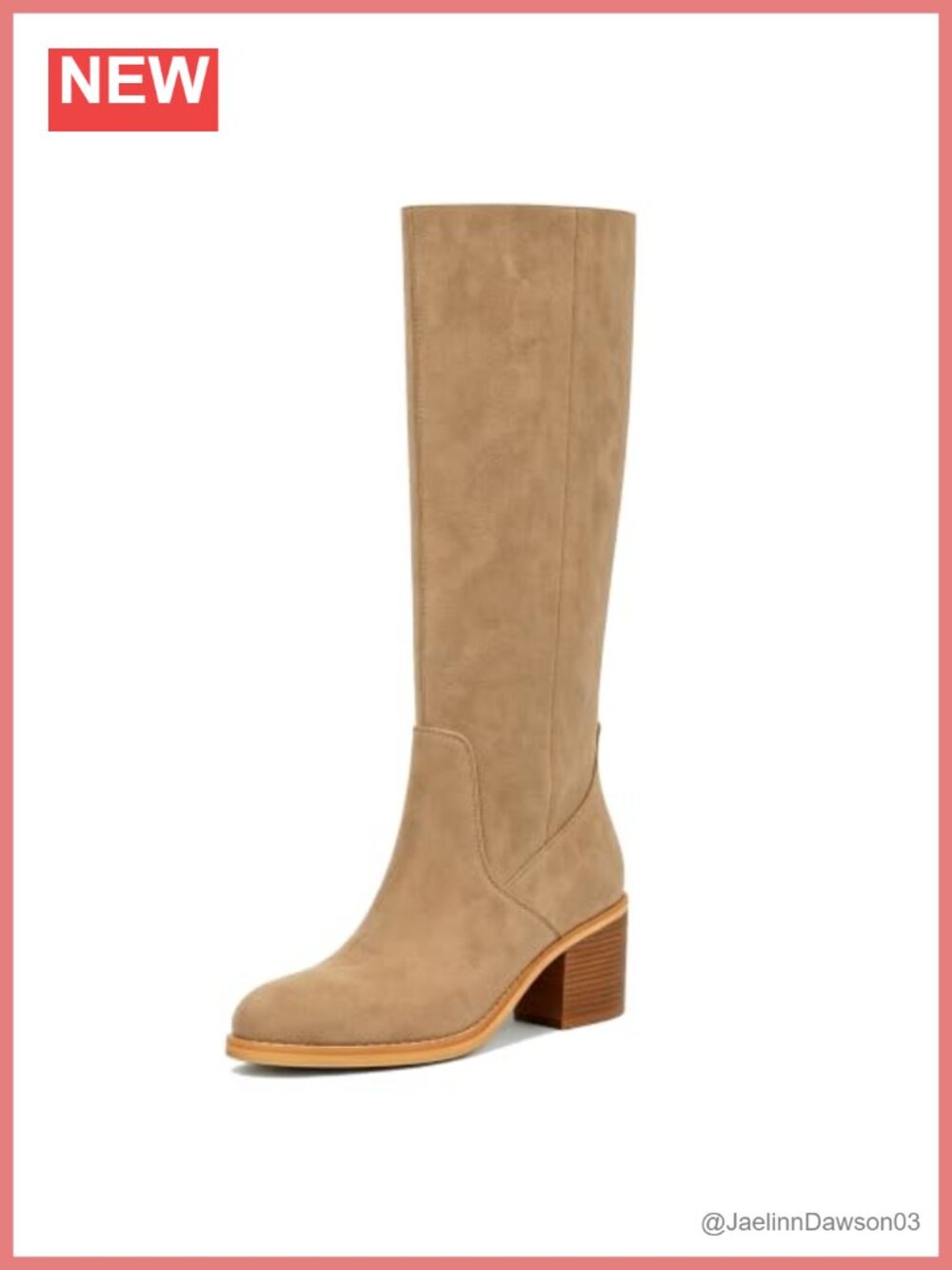 Faux Suede Knee High Boots Chunky Heel Side Zip Tall Equestrian Boots